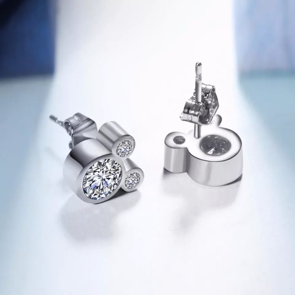 Mickey CZ earrings - Picture 2 of 3